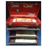 Craftsman toolbox with socket set and other tools