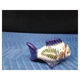 Signed Mexican pottery fish by Mateos