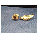 Pair of Mexican pottery birds (1 signed)
