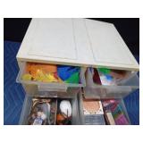 4 Drawer storage unit with craft supplies