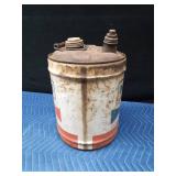 Vintage 5gal. Mobile metal oil can