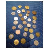 Foreign coins and tokens