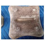 Lot of USA made pottery, 1 Portugal planter, 1 Japanese urn, 1 handmade in Equador stone plate