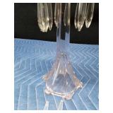 Vintage crystal candlebra with metal holder and hanging crystals