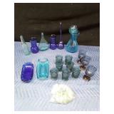 Blue glassware