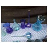 Blue glassware