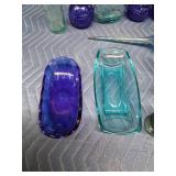 Blue glassware