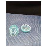Vintage Fenton blue Hobnail fairy lamp