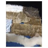 Pieces of real and imitation fur