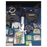 2 Nintendos, 4 controllers, 5 Nintendo games, Wii game, Game Boy accessories, memory cards and more
