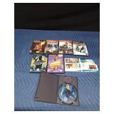 4 Play Station 2 games (1 in wrong case) and 4 empty cases