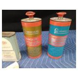 Cans of Hercules gun powder and All American hard lead shot bag
