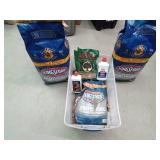 2 1/2 bags of charcoal briquets, 1 1/2 bottles of lighter fluid and a 1/2 bag of apple smoking chips