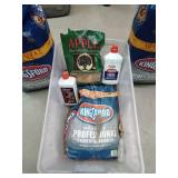 2 1/2 bags of charcoal briquets, 1 1/2 bottles of lighter fluid and a 1/2 bag of apple smoking chips