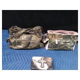 Mossy Oak and Real tree purses with matching Mossy Oak wallet