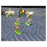 Set of Britain LTD 1971 Deetail Medieval knights and horses with metal bases and more