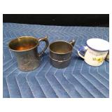 Victor Silver Co. quadruple plated, Providence quadruple plated, 1881 Rogers Oneida USA, Enamelware cups and more