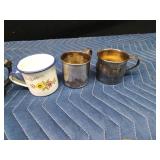 Victor Silver Co. quadruple plated, Providence quadruple plated, 1881 Rogers Oneida USA, Enamelware cups and more