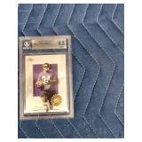 Authentic #9 untouched Jim Everett QBC Materials football card and rated 8.5 (2001) Fleer #149 Chris Barnes football cards