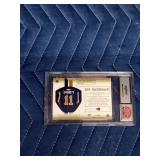 Authentic #9 untouched Jim Everett QBC Materials football card and rated 8.5 (2001) Fleer #149 Chris Barnes football cards