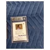 Authentic #9 untouched Jim Everett QBC Materials football card and rated 8.5 (2001) Fleer #149 Chris Barnes football cards