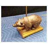 Bear lamp - Shines bear scenery thru the shade when on - WORKS
