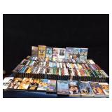 150 VHS tapes including 1 sealed