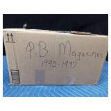 Box of adult magazines from 1992-1997