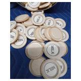 Vintage milk bottle tops