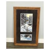 Framed Art Picture by DERK 87 - Wolf and Rabbit