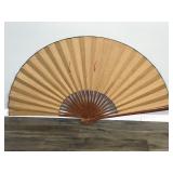 Vintage Large Asian Japanese Wall Art Fan Hand Painted