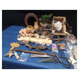 Tote of craft items