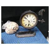 Metal wall decor, clock, cork holder trees, and symbol
