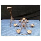 metal candle chandelier and standing candle holder
