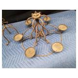 metal candle chandelier and standing candle holder