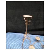 metal candle chandelier and standing candle holder