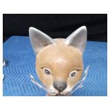 Wood cat with metal accents
