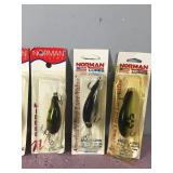 Lot of 5 Norman Fishing Lures in Original Packages