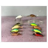 Lot of 10 Norman Fishing Lures
