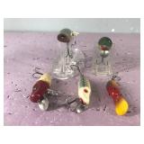 Lot of 5 Collectible Fishing Lures - Some are Wood