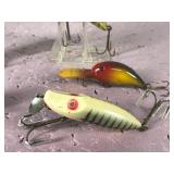 Lot of 5 Collectible Fishing Lures - Some are Wood