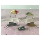 Lot of 5 Collectible Heddon Sonic & Super Sonic Fishing Lures