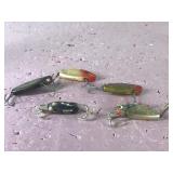 Lot of 5 Collectible Heddon Sonic & Super Sonic Fishing Lures
