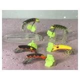Lot of 5 Fishing Lures Shaped Like Shrimp