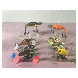Lot of 10 Collectible Brooks Fishing Lures