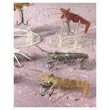 Lot of 6 Fishing Lures Shaped Like Shrimp