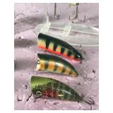 Lot of 9 Kautzky Chug Ike Fishing Lures