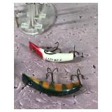 Lot of 6 Ike Fishing Lures - Lazy Ike 2 & Kautzky Deep Ike - Some are wood