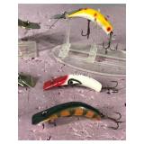 Lot of 6 Ike Fishing Lures - Lazy Ike 2 & Kautzky Deep Ike - Some are wood