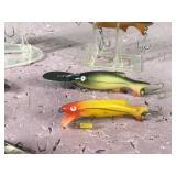 Lot of 7 Fishing lures - 2 Shal A Miner - 3 Droop Snoops - 2 Doll Ditch Digger